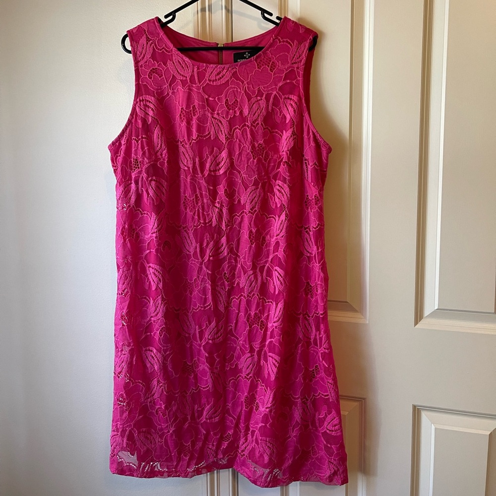 Ronni and Nicole Pink Lace A-Line Dress 18W